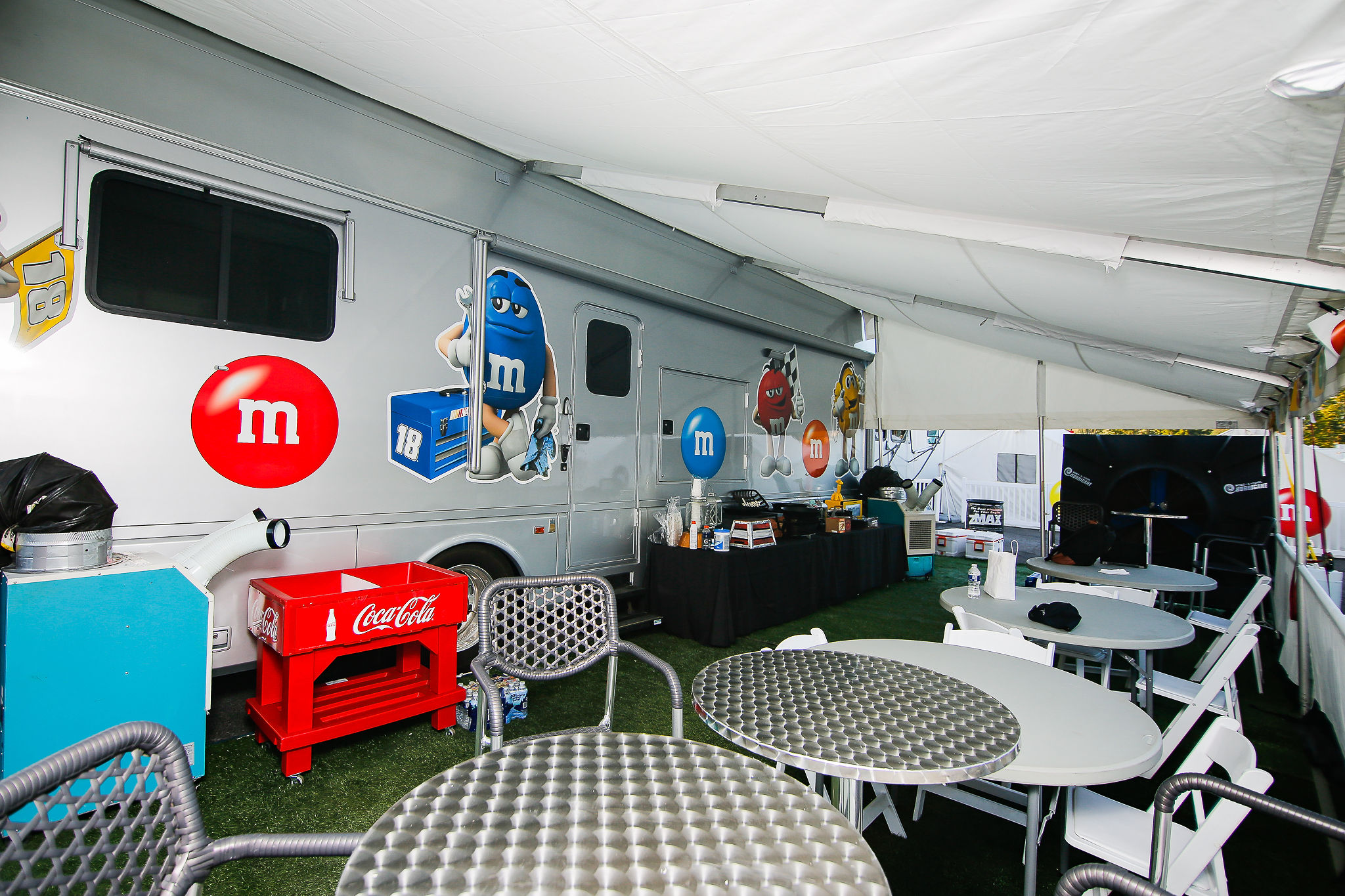 M&M'S Glampground hospitality Airstrem Skydeck trailer.