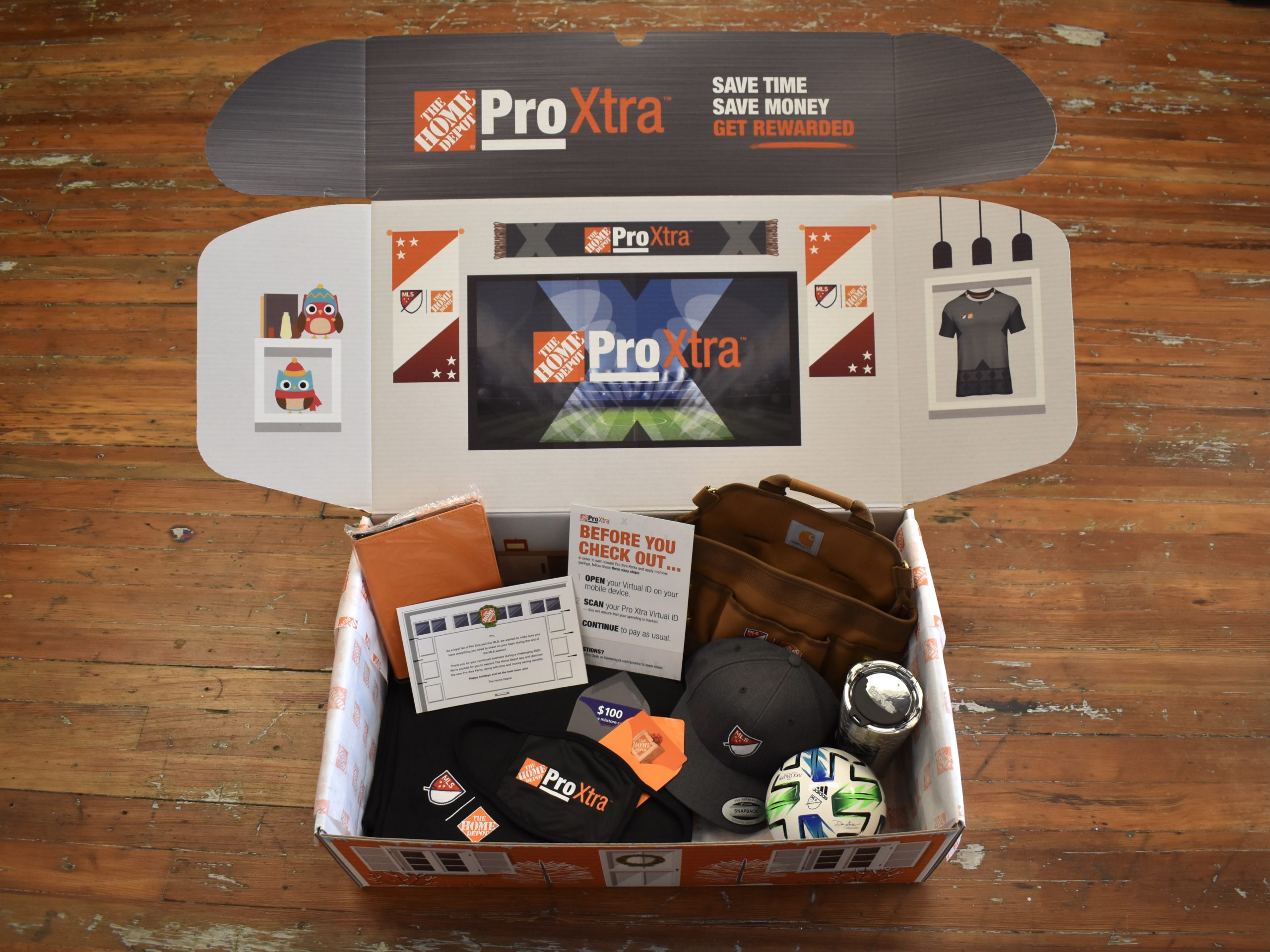 Influencer box and promotional items for The Home Depot.