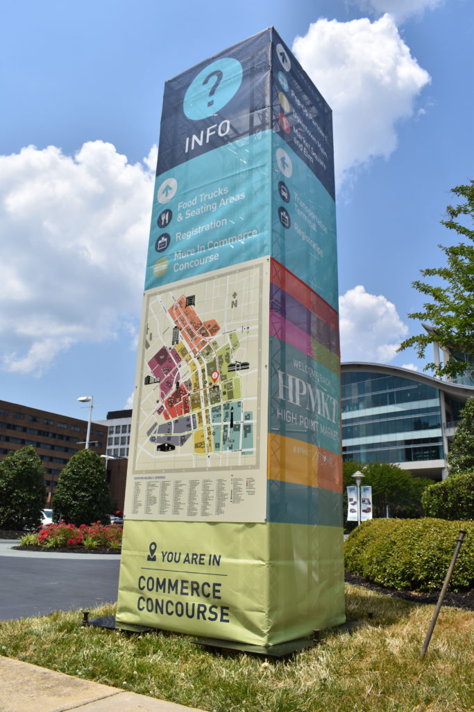 One of the directional totems we produced for the High Point Market.