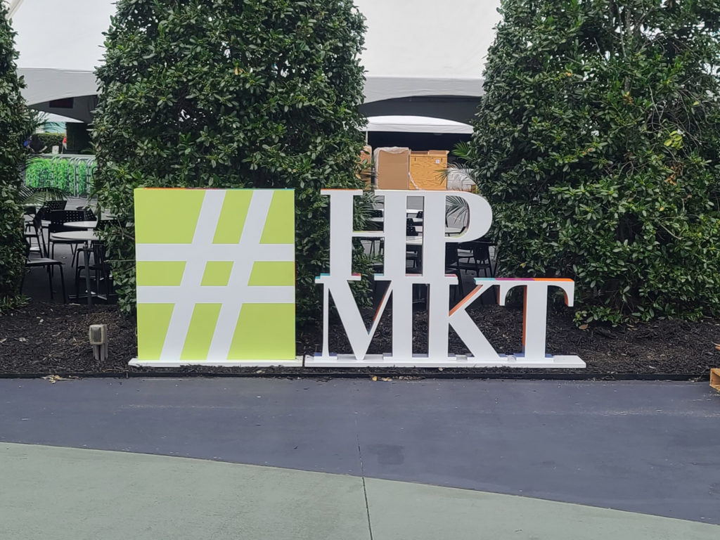 The fun #HPMKT sign we produced for the High Point Market.